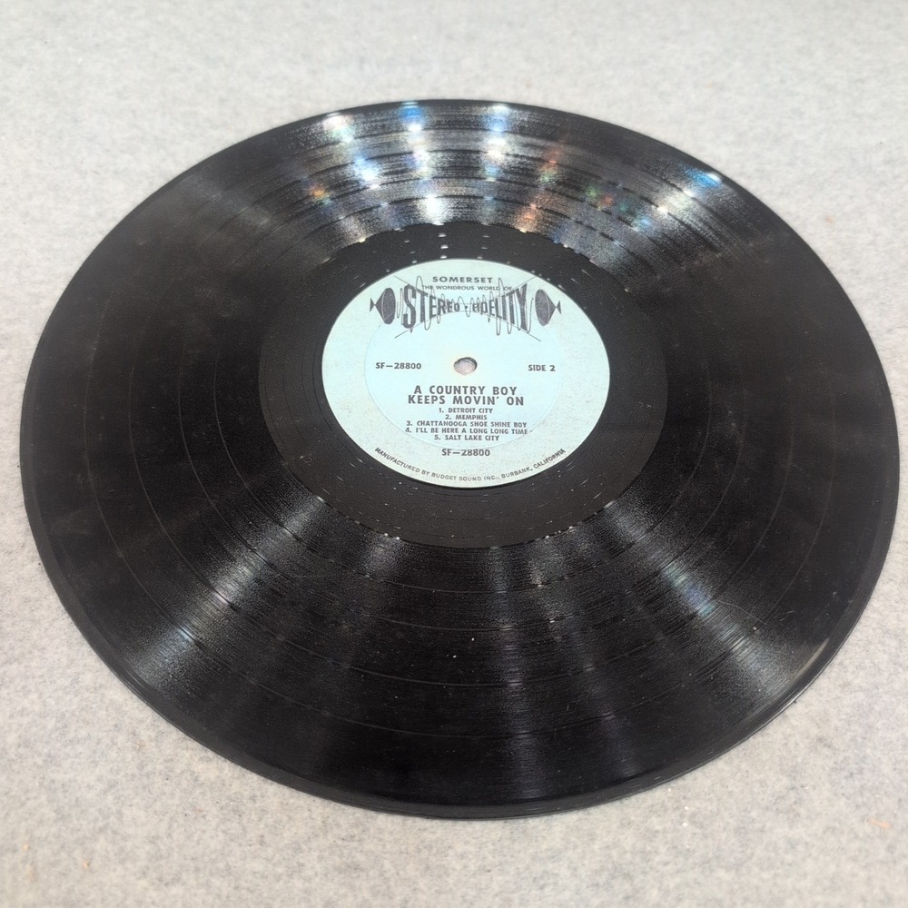Bobby Bond Earl Cupit A Country Boy Keeps Movin' On Vinyl LP Somerset SF-28800 - Picture 4 of 4